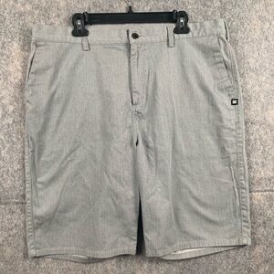 DC Mens‎ Sz 38 Skater Flat Front Straight Chino Shorts Gray